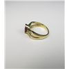 Image 4 : Elegant 10 karat yellow gold ladies ring set  with an oval pink tourmaline weighing approx.  2.00 ca