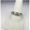 Image 2 : Nice 10 karat white gold Gents ring channel  set with 11 round diamonds weighing approx.  0.50 carat