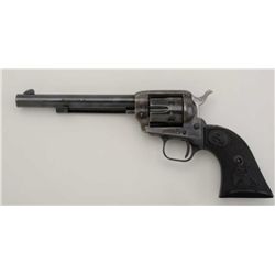 Colt Peacemaker single action revolver, .22LR  cal., 6” barrel, blue and case hardened  finish, chec