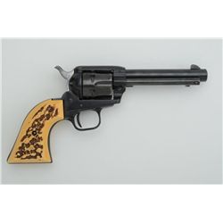 Colt Single Action Frontier Scout revolver,  .22LR cal., 4-3/4” barrel, blue finish, faux  stag grip