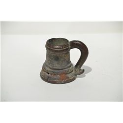 Cast bronze “thunder mug” circa 1600-1700’s,  great patina, touch hole plugged with iron  spike; no 