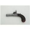 Image 2 : English Tatham percussion muff pistol, .45  cal., folding trigger, checkered wood grip;  overall ver