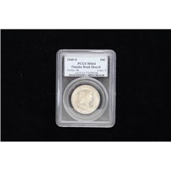 Franklin Half Dollar 1949-S, PCGS MS64 Omaha  Bank Hoard, in case.  Est.:  $50-$100.