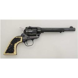 Ruger Single Six revolver, .22 cal., 6-1/2”  barrel, blue finish, faux stag grips,  #21-29802. This 