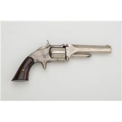 Smith & Wesson Model 1-1/2 spur trigger  revolver, .32 cal., 4” barrel, nickel finish,  rosewood gri