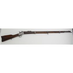 Remington Rolling Block rifle, Egypt marked,  11.43mm cal., 35” barrel with bayonet lug,  wood stock