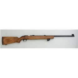 H&R Target rifle, U.S. marked, Model M-12,  .22LR cal., 28-1/2” bull barrel, no bolt,  hooded front 