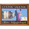 Image 1 : Framed Cognac Salignac advertising mirror,  approx. 20” x 26” in overall very good  condition.   Est