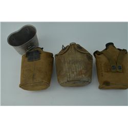 Lot of 4 canteens and a mess kit.   Est.:   $50-$75.