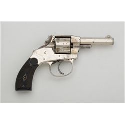 Hopkins and Allen XL 3 DA revolver, folding  hammer, .32 cal., 2-3/4” octagon barrel,  nickel finish