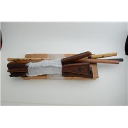 Lot of 4 misc. rifle stocks including an M1  carbine stock and 3 reproduction modern  samurai type s