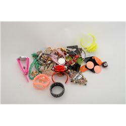 COSTUME JEWELRY LOT CONSISTING OF: EARRINGS,  NECKLACES, BRACELETS, WATCHES. OVER 40 PIECES  ALL NEW