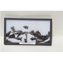 Lot of 3 riker cases of American Indian  arrowheads.  Est.:  $100-$150.