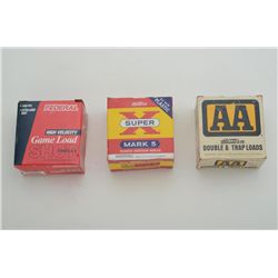 Lot of 10 boxes of 12 gauge ammo (one  partial); Western, Federal, Peters and  Fiocchi.  Est.:  $40-
