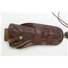 Image 2 : Heiser marked tooled leather holster, Denver,  Colorado, for large revolver, 7-1/2” barrel,  old Mex