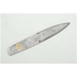 Damascus pattern letter opener with SS  emblem.  Est.:  $200-$300.