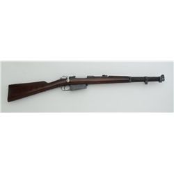 Argentine Mauser bolt action carbine, 7.65mm  cal., 18” barrel, military finish, wood  stock, #B 200