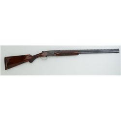 Belgian-made Browning O/U shotgun, 20 gauge,  28” ventilated rib barrels, blue finish,  checkered wo