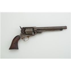 Whitney percussion single action Navy  revolver, .36 cal., 7-3/4” octagon barrel,  brown patina, woo