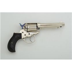 Colt Model 1877 DA revolver, .38 cal., 4-1/2”  barrel, re-nickeled finish, checkered black  hard rub