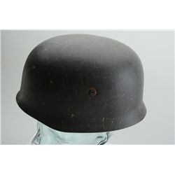 German WW II nazi paratrooper helmet with  liner and chin strap in overall good  un-cleaned conditio