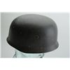 Image 1 : German WW II nazi paratrooper helmet with  liner and chin strap in overall good  un-cleaned conditio