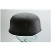 Image 2 : German WW II nazi paratrooper helmet with  liner and chin strap in overall good  un-cleaned conditio