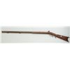 Image 2 : Antique half stocked percussion rifle, .32  cal., unmarked 35-1/2” octagon barrel, double  set trigg