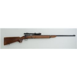 Winchester Model 52 bolt action target rifle,  .22LR cal., 28” round barrel, blue finish,  wood stoc
