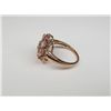 Image 3 : Splendid 10 karat rose gold ladies ring set  with cognac quartz and pink tourmaline  combination wei