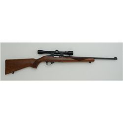 Ruger  Model 10/22 semi-auto carbine, .22LR  cal., 18-1/2” barrel, blue finish, checkered  wood stoc