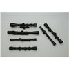 Image 1 : Lot of 6 scopes including a Weaver K4; a  Realist 6X; a Weaver J4; a Tasco 3X-9X40; a  Weaver K4 and