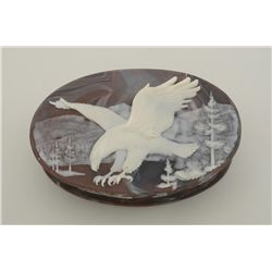  Incoloy” cast stone recomposition eagle  figure on lid of box. Great for man’s vanity  box or jewel