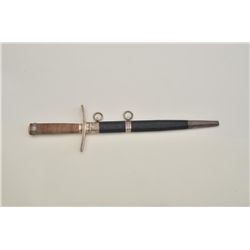 Hitler Youth dagger with sheath, RZ blade  marked “BLUT UND EHRE”, wire wrapped grip,  approx. 13” o