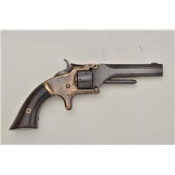 Smith & Wesson 1st Model 2nd Issue spur  trigger revolver, .22 cal., 3” barrel, blue  finish, silver