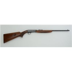 Belgian-made Browning Grade 1 semi-auto  rifle, .22LR cal., 19” barrel, blue finish,  checkered wood