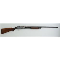 Stevens Model 620 pump action shotgun, 12  gauge, 30” barrel, blue finish, checkered  wood stocks, h