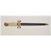 Image 3 : Fantasy dagger with leather sheath, German  theme.  Est.:  $75-$150.