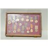 Image 2 : Wooden display case of various U.S. and  European war medals.   Est.:  $100-$200.