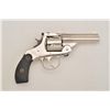 Image 1 : Iver Johnson DA revolver, .38 cal., nickel  finish, checkered hard rubber grips, #NVSN in  minty con