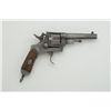 Image 1 : Italian Glisenti folding trigger revolver,  11mm cal., 4-1/2” octagon barrel, grey  patina, checkere