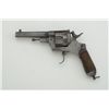 Image 2 : Italian Glisenti folding trigger revolver,  11mm cal., 4-1/2” octagon barrel, grey  patina, checkere