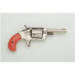 Hopkins & Allen Ranger No. 2 spur trigger  revolver, .32 cal., nickel finish, rose  colored composit