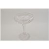 Image 1 : Cut glass compote approx. 9-1/2” in height  with 6-1/2” diameter bowl, overall very good  condition.