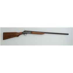 H & R Model 088 single shot shotgun, 12  gauge, 27-1/2” barrel, blue and case hardened  finish, wood