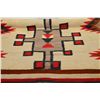 Image 2 : Colorful woven Mexican Indian style rug  approx. 39” x 64” overall, some minor  staining; small hole