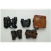 Image 1 : Lot of 5 pair of misc. binoculars, some WW II  era.  Est.:  $100-$150.