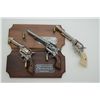 Image 2 : Lot of 3 decorator non-guns, one an engraved  facsimile of a Colt SAA in cardboard box;  another fac