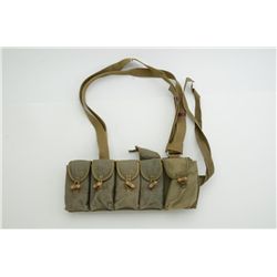 Lot of military bandoliers: 2 with .30-06  ammo, 1 with 7.62 x 39mm ammo.  Est.:   $50-$75.