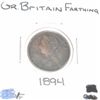 Image 1 : 1894 GREAT BRITAIN FARTHING *RARE VERY FINE GRADE NICE OLD COIN*!! COIN CAME OUT OF SAFE BOX!!